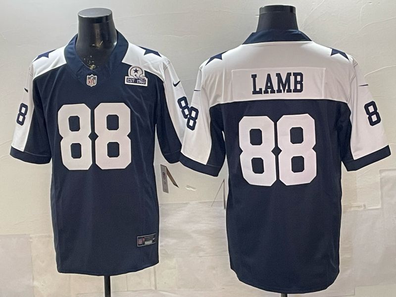 Men 2026 Dallas Cowboys #88 Lamb Blue 3th generations Nike Limited NFL Jersey style 011